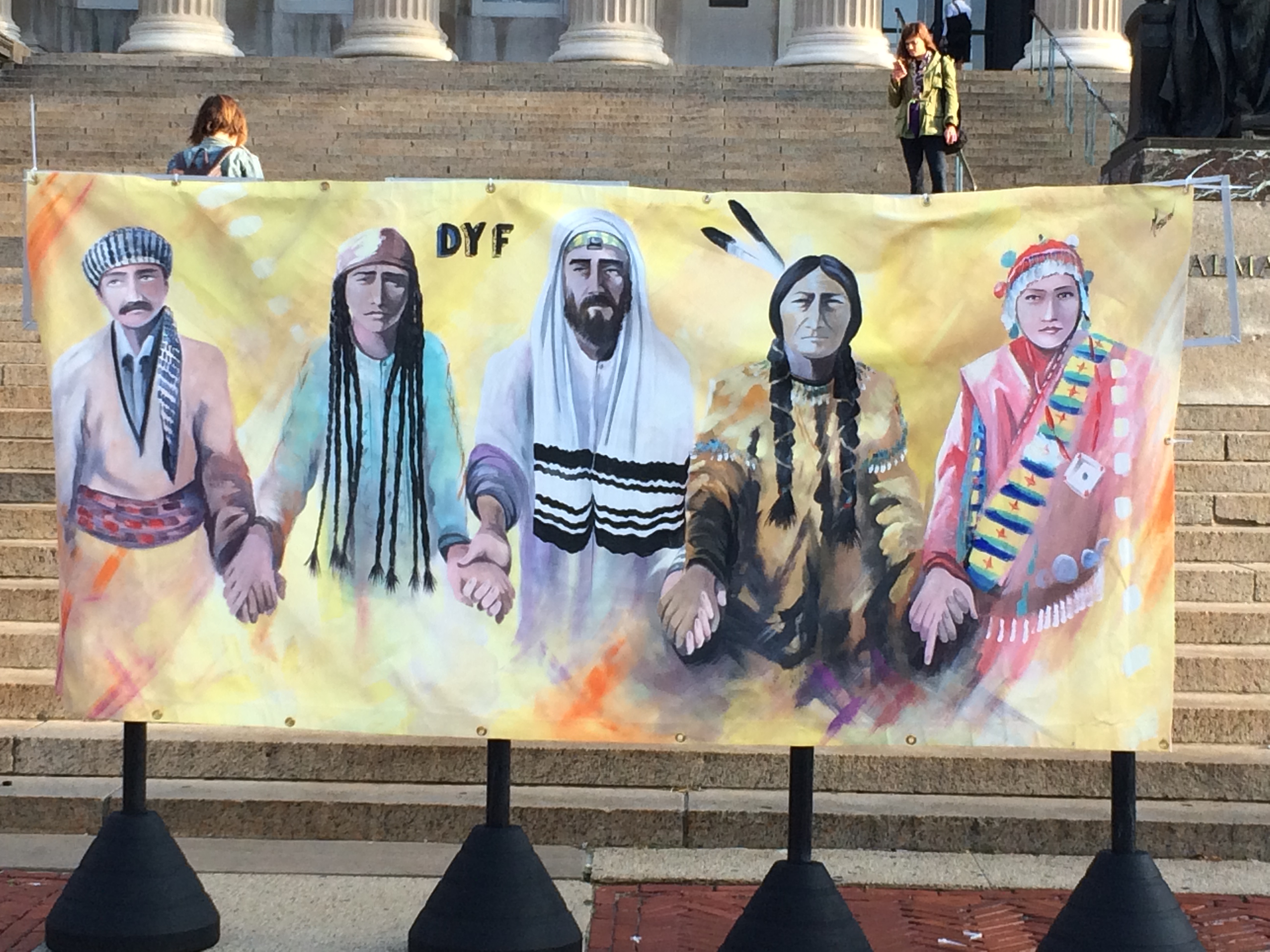 A banner for the Columbia University Students Supporting Israel 2017 "Hebrew Liberation Week: A Celebration of Semitism."